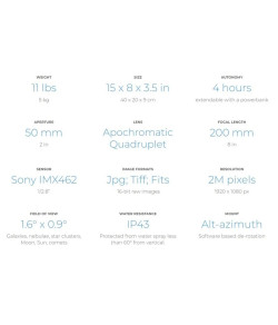 Teleskopas AP 50/200 VESPERA, Vaonis