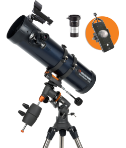 Celestron Astromaster Reflector 130EQ with phoneadapter and T2-Barlow