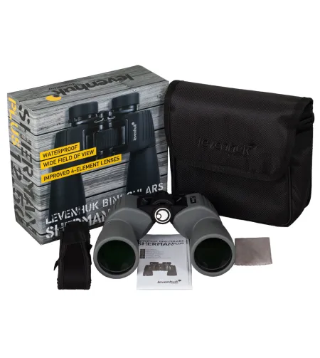 Levenhuk Sherman PLUS 12x50   Compact Porro Prism Waterproof Binoculars