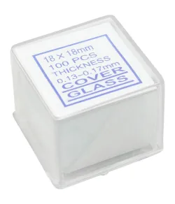 покровные стекла, 18x18 мм