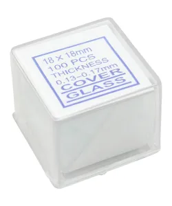 покровные стекла, 18x18 мм