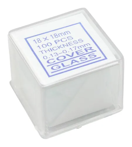 покровные стекла, 18x18 мм