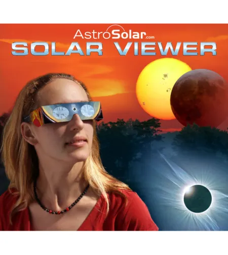 Solar Viewer AstroSolar® sidabriniai/auksiniai saulės užtemimo stebėjimo akiniai