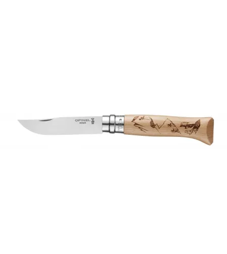 Opinel N&deg;08 Stainless Steel Engraving Biking