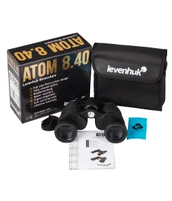 Levenhuk Atom 8x40 Компактный, Влагостойкий Бинокль с Призмой Порро