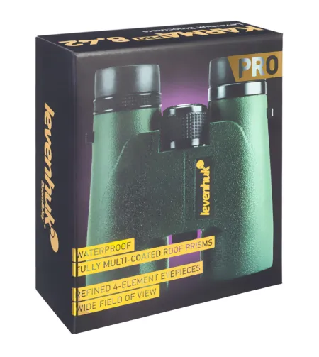 Levenhuk Karma PRO 8x42 Компактный, Влагостойкий, Карманный Бинокль с Призмой Руф