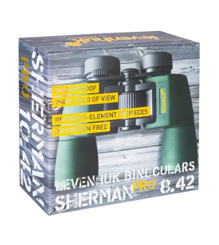 Levenhuk Sherman PRO 8x42 Compact Porro Prism Waterproof Binoculars