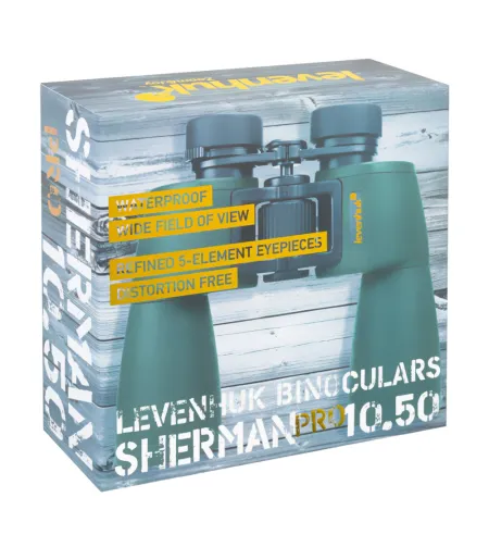 Levenhuk Sherman PRO 10x50  Compact Porro Prism Waterproof Binoculars