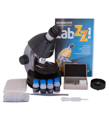 Microscope for children, Levenhuk LabZZ M101 Moonstone, 40x-640x, with Experiment kit