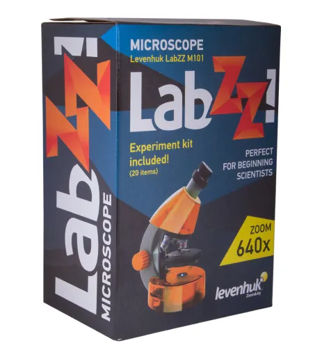 Microscope for children, Levenhuk LabZZ M101 Lime, 40x-640x, with Experiment kit