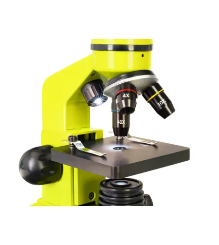 Микроскоп Levenhuk Rainbow 2L Lime&bsol;Лайм 40x-400x с экспериментальным комплектом K50