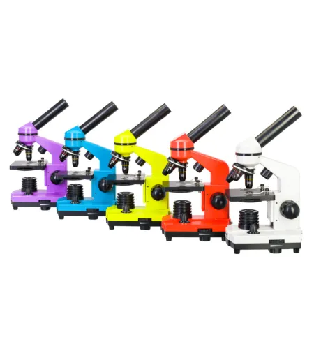 Mikroskops Levenhuk Rainbow 2L Oranžā Krāsā 40x-400x ar eksperimenta komplektu K50