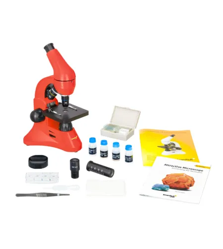 Микроскоп Levenhuk Rainbow 50L Апельсин 40x - 800x с экспериментальным комплектом K50
