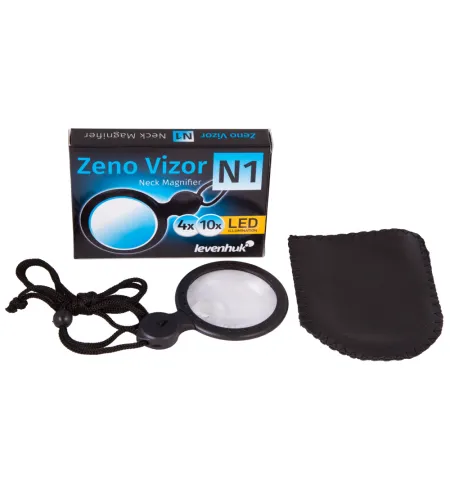 Levenhuk Zeno Vizor N1 ant kaklo kabinama lupa LED 46mm  4x-10x