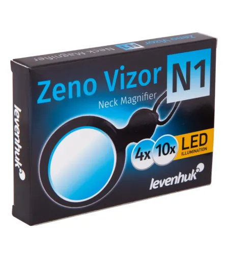Levenhuk Zeno Vizor N1 ant kaklo kabinama lupa LED 46mm  4x-10x