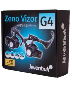 Levenhuk Zeno Vizor G4 PLUS Palielināmais stikls & Brilles ar Apgaismojumu (10-25x)