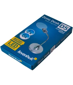 Galda Lupa ar Apgaismojumu un Lokano Stiprinājumu Levenhuk Zeno D5 PLUS ( 2-6x)