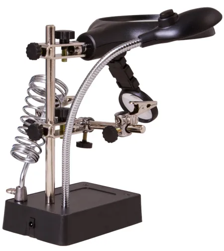 Galda Lupa & Konstruktors ar Apgaismojumu un Lokano Stiprinājumu Levenhuk Zeno D11 PLUS (2