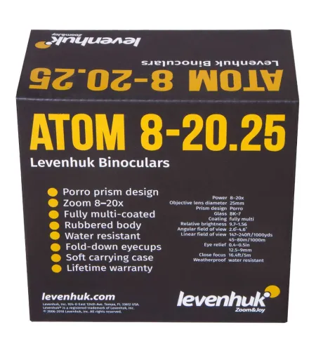 Levenhuk Atom 8–20x25 Žiūronai