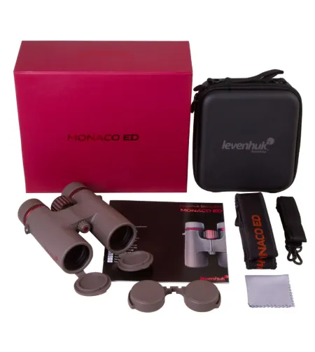 Binoklis Levenhuk Monaco ED 8x32 (Īpaši zemas dispersijas ED jaunajām stiklu prizmām)