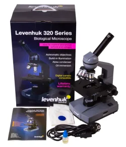 Biologist Microscope with Coordinated Sliding Table Levenhuk 320 40x-1000x