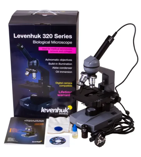 Цифровой монокулярный микроскоп Levenhuk D320L BASE 3M