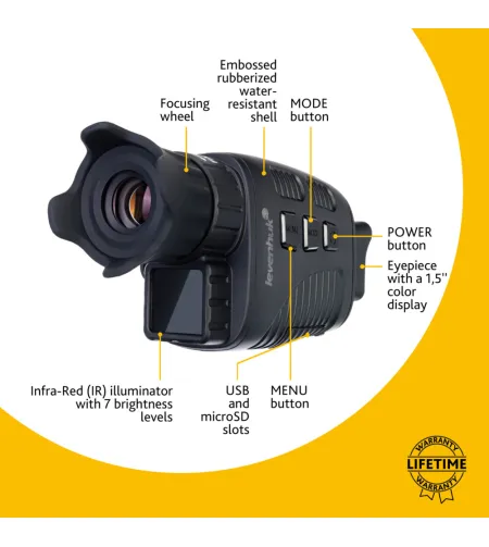 Levenhuk Halo 13x Nakts redzamības digitālais monoklis