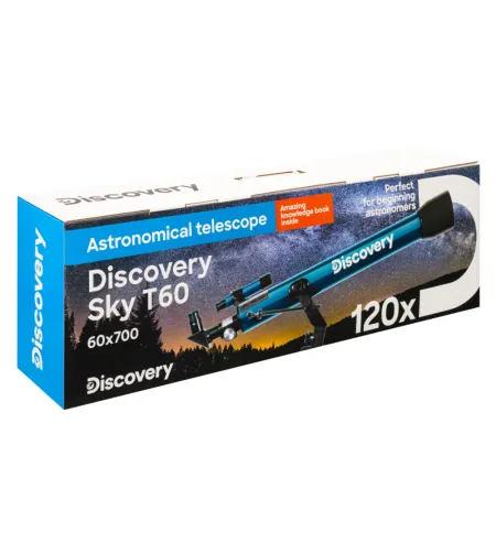 Телескоп, Discovery Sky T60 60/700 120x с книгой