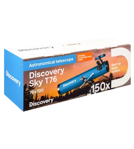 Teleskopas Discovery Sky T76 su knyga