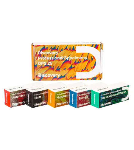 Mikropreparātu komplekts Discovery Prof DPS 25. "Bioloģija, putni u.c."