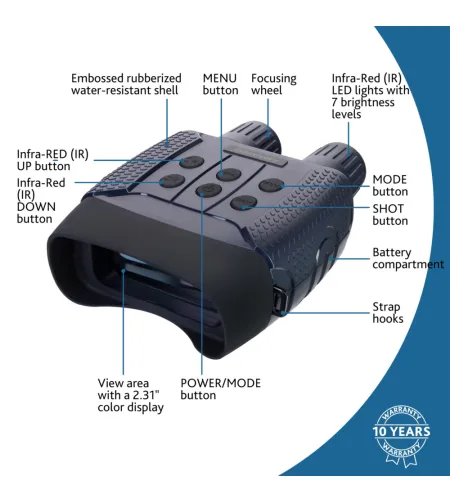 Discovery Nakts binoklis BL10 ar statīvu