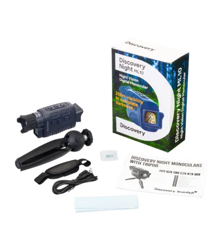 Levenhuk Discovery Night ML10 skaitmeninis naktinio matymo monokuliaras su trikoju