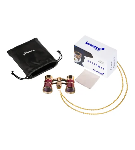 Teatri binokkel, punane ketiga Levenhuk Broadway 325B