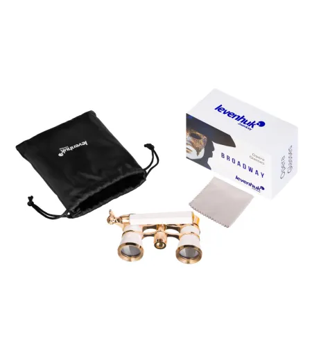 Levenhuk Broadway 325E Lorgnette Opera Glasses white