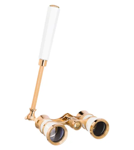 Levenhuk Broadway 325E Lorgnette Opera Glasses white