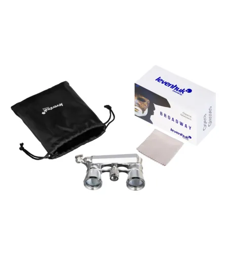 Teatribinoklid, hõbedane Levenhuk Broadway 325E