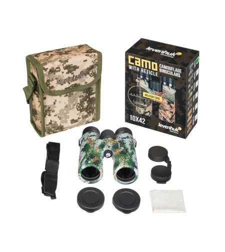 Levenhuk Camo Dots 10x42 binokkel koos võrega