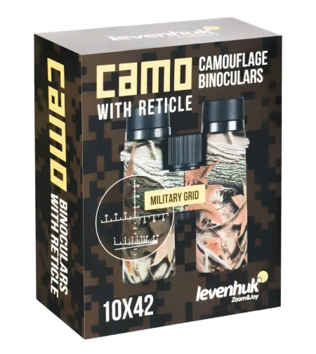 Levenhuk Camo Pine 10x42 Binoculars with Reticle