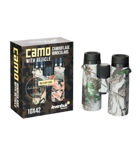 Levenhuk Camo Dots 10x42 žiūronai su tinkleliu