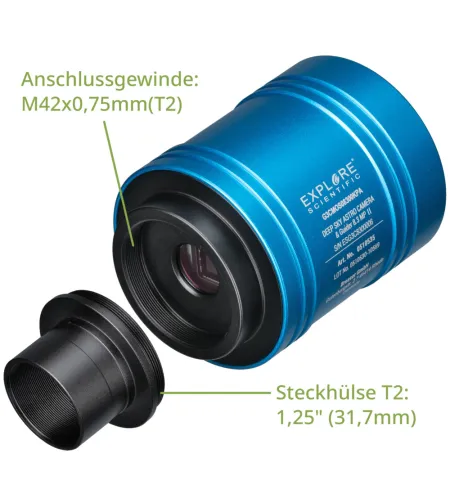 EXPLORE SCIENTIFIC 4K DEEP SKY teleskopo kamera & Guider 8,3 MP II