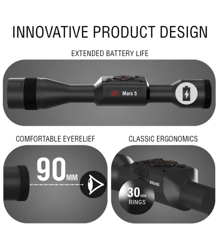 Šiluminis taikiklis Mars 5 640 5-40x 12 MICRON Smart HD ATN