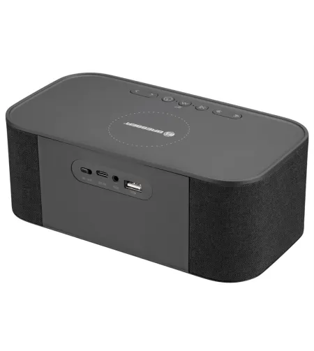 BRESSER Bluetooth speaker with alarm clock and wireless charging function