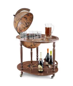 Trolley globe Zoffoli with drink cabinet and tray Giasone