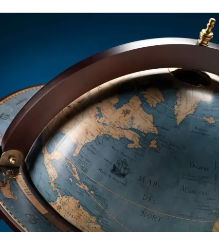 Da Vinci ant grindų pastatoma gaublys gėrimų spintelė Zoffoli ant ratų Blue Dust