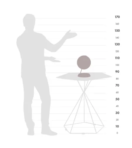 Desk globe Zoffoli with integrated wireless charging Bridge Black