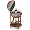 Elegant bar globe Zoffoli with wheels Minerva Blue Ocean