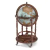 Elegant bar globe Zoffoli with wheels Minerva Blue Ocean
