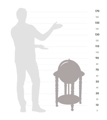 Elegantiško dizaino baro gaublys Zoffoli ant ratukų Noir