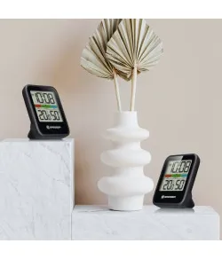 BRESSER klimata monitora termometrs/higrometrs DCF trīsdaļīgs komplekts, melns