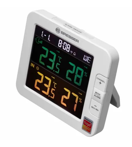 BRESSER Smart Home 7-kanaliline Tuya termomeeter/hügromeeter